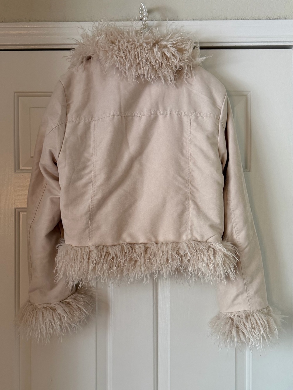 Love Tree Tan Furry Trim Jacket - Picture 6 of 6